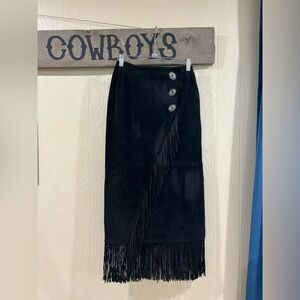 Cripple creek vintage leather skirt
